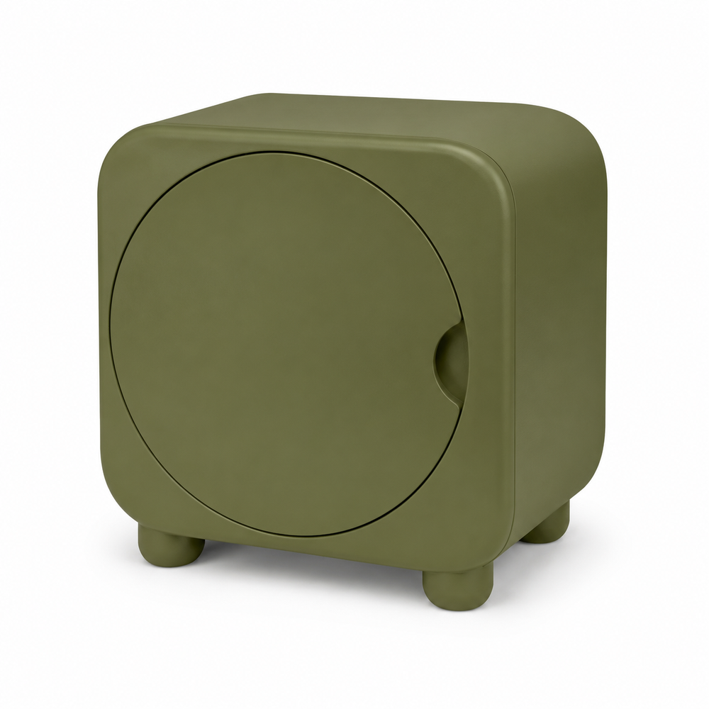 Orbit-Door Compact Storage Cabinet - Olive Green