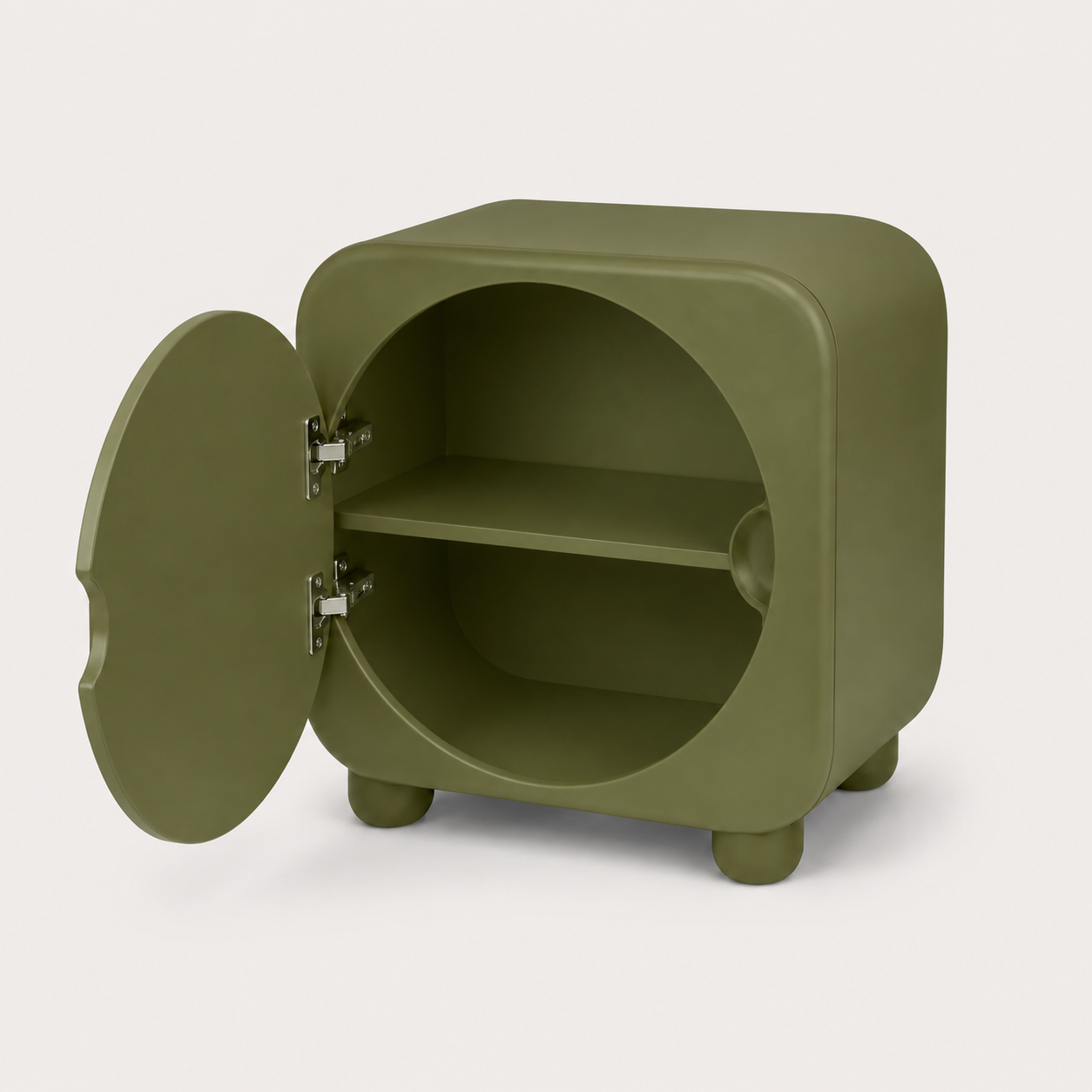 Orbit-Door Compact Storage Cabinet - Olive Green