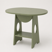 Half-Moon Flip Accent Table - Muted Sage