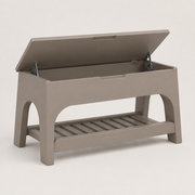 Lift-Ledge Entryway Storage Bench - Warm Taupe