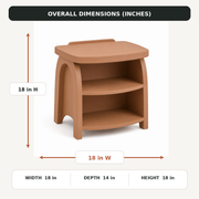 Arch-Stack Storage Stool - Muted Clay