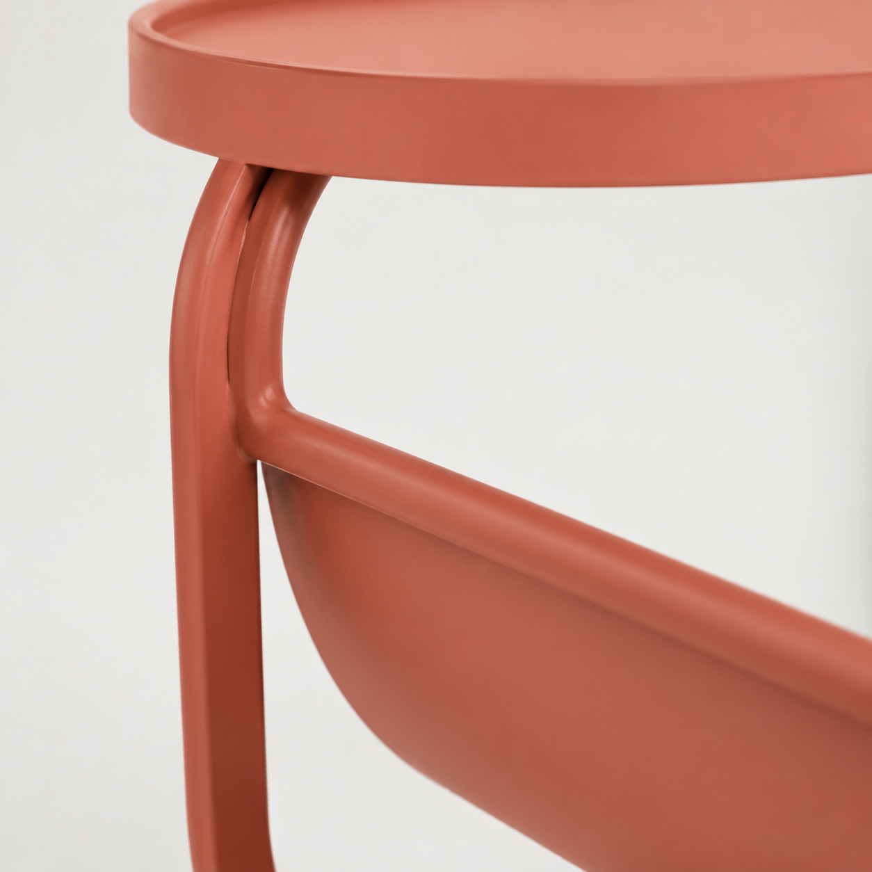 Loop-Rack Magazine Side Table - Terracotta