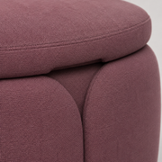 Petal-Panel Storage Ottoman - Deep Mauve