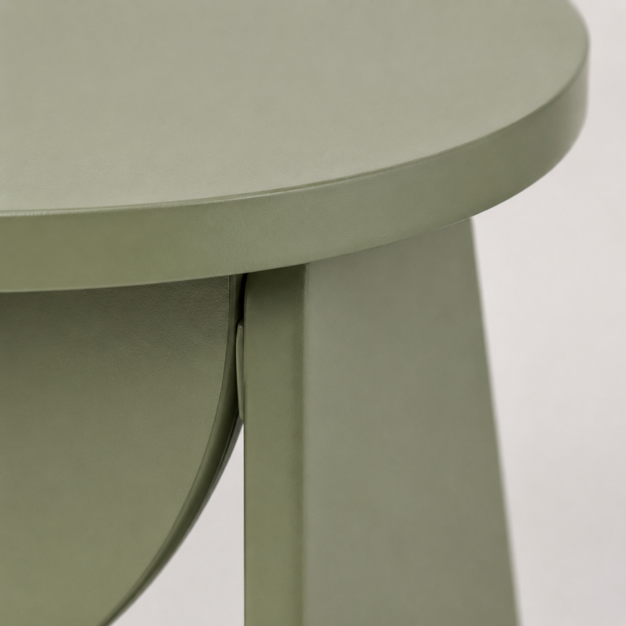 Half-Moon Flip Accent Table - Muted Sage