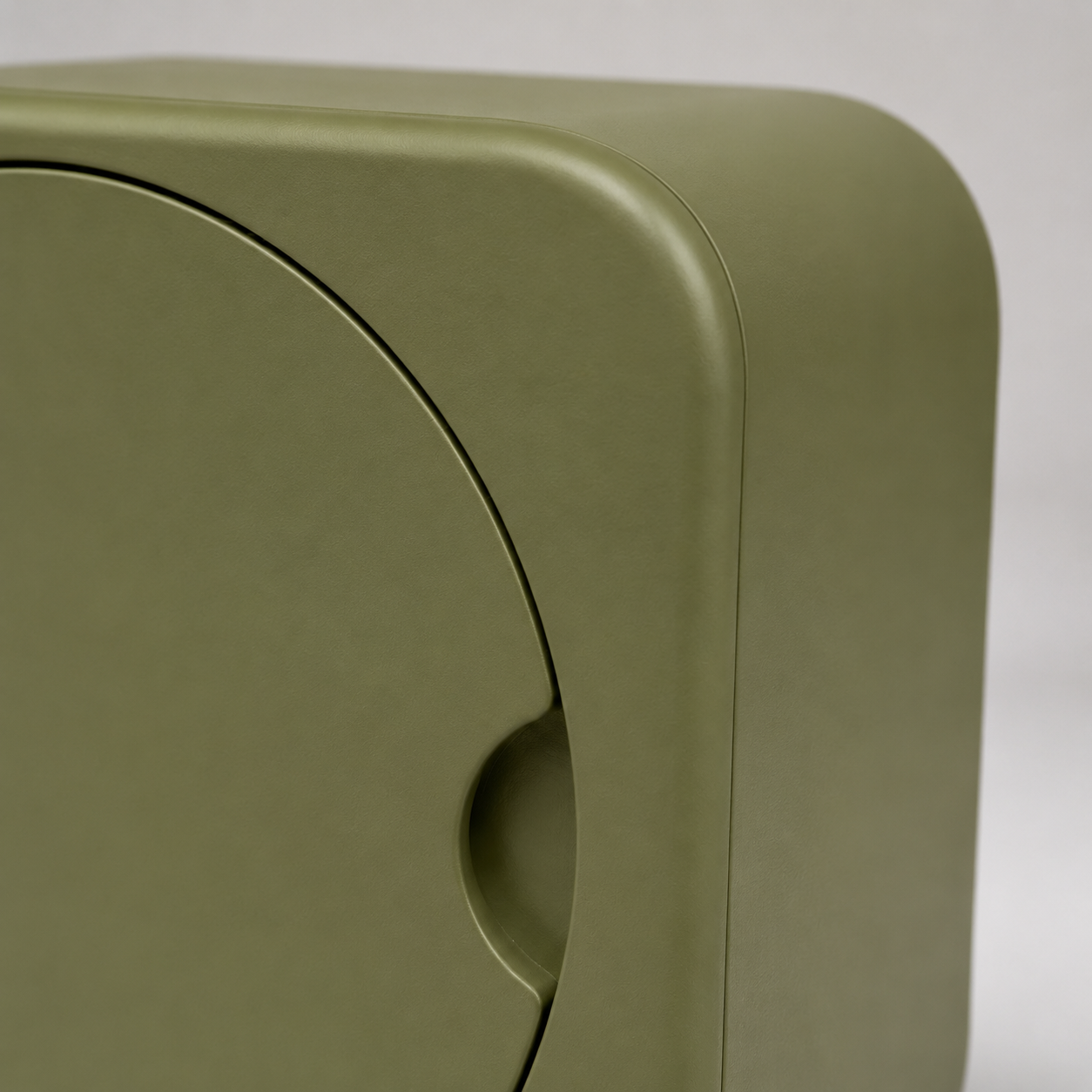 Orbit-Door Compact Storage Cabinet - Olive Green