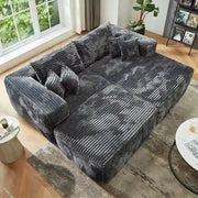 HOOOWOOO Modern Plush Sectional Sofa L-shaped Couch with Removable Ottoman