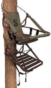 Summit Viper SD Climbing Treestand &ndash; Lightweight Aluminum, Foam Padded Seat, 300 lbs Capacity, Includes Safety Harness