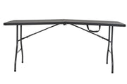 Cosco 6 Foot Centerfold Folding Table, Black