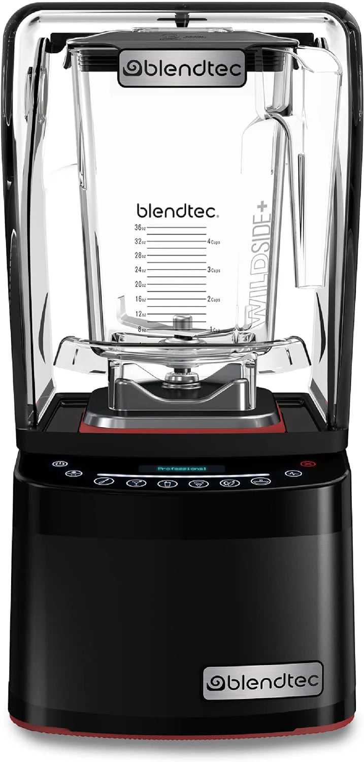Blendtec Professional 800 - Blender with WildSide+ Jar (90 oz) for Smoothies & Frozen Drinks - Quietest Professional-Grade Power - 11-Speed Touch Slider - Easy to Clean - Black
