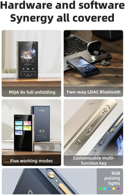 FiiO M21 Android 13 Hi-Res Music Player, Snapdragon 680, Blue-Black