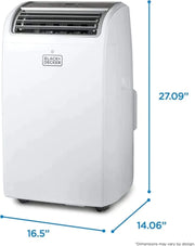 BLACK+DECKER Air Conditioner, 14,000 BTU Air Conditioner Portable for Room up to 700 Sq. Ft. with Remote Control, White