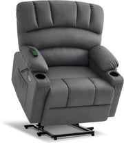 Heated Lift Recliner for Seniors with USB & Cup Holders