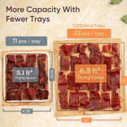 COSORI Food Dehydrator Bigger Than 7 Trays With Large 6.5" Drying Space 600W Power