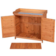 Outdoor Garden Patio Wooden Storage Cabinet Furniture Waterproof Tool Shed