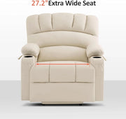 Heated Lift Recliner for Seniors with USB & Cup Holders