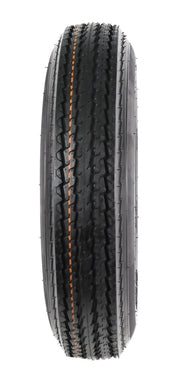 Two Trailer Tires On Rims 5.30-12 530-12 5.30 X 12 5 Hole Wheel White Spoke
