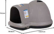 Petmate Indigo Dog House (Igloo Dog House, Made in USA with 90% Recycled Materials, All-Weather Protection Pet Shelter) for XL Dogs -90 to 125 pounds, Made in USA