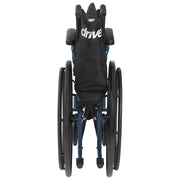 Drive Medical Blue Streak Lightweight Folding Wheelchair with 20 Inch Wide Seat
