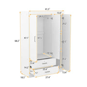 3-Door Wardrobe with 2 Drawers