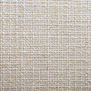 3-Seater Curved Sofa with Ball Cushions, Beige Linen Blend