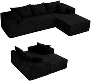 Cloud Sectional Couch with L-Shape Chaise,Modern Modular Sofa with Deep Seat, Upholstered Couches for Living Room Bedroom,No Assembly Required, Beige (Left Facing Chaise)