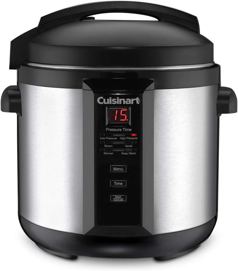 Cuisinart 6-Quart Electric Pressure Cooker, Stainless Steel, Digital Controls, Multi-Function, Model CPC-600N1