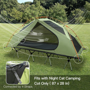 Night Cat Camping Cot Tent - Waterproof 1-Person Off-Ground Combo Cot Bed for Adults Portable Easy Set-up Tent