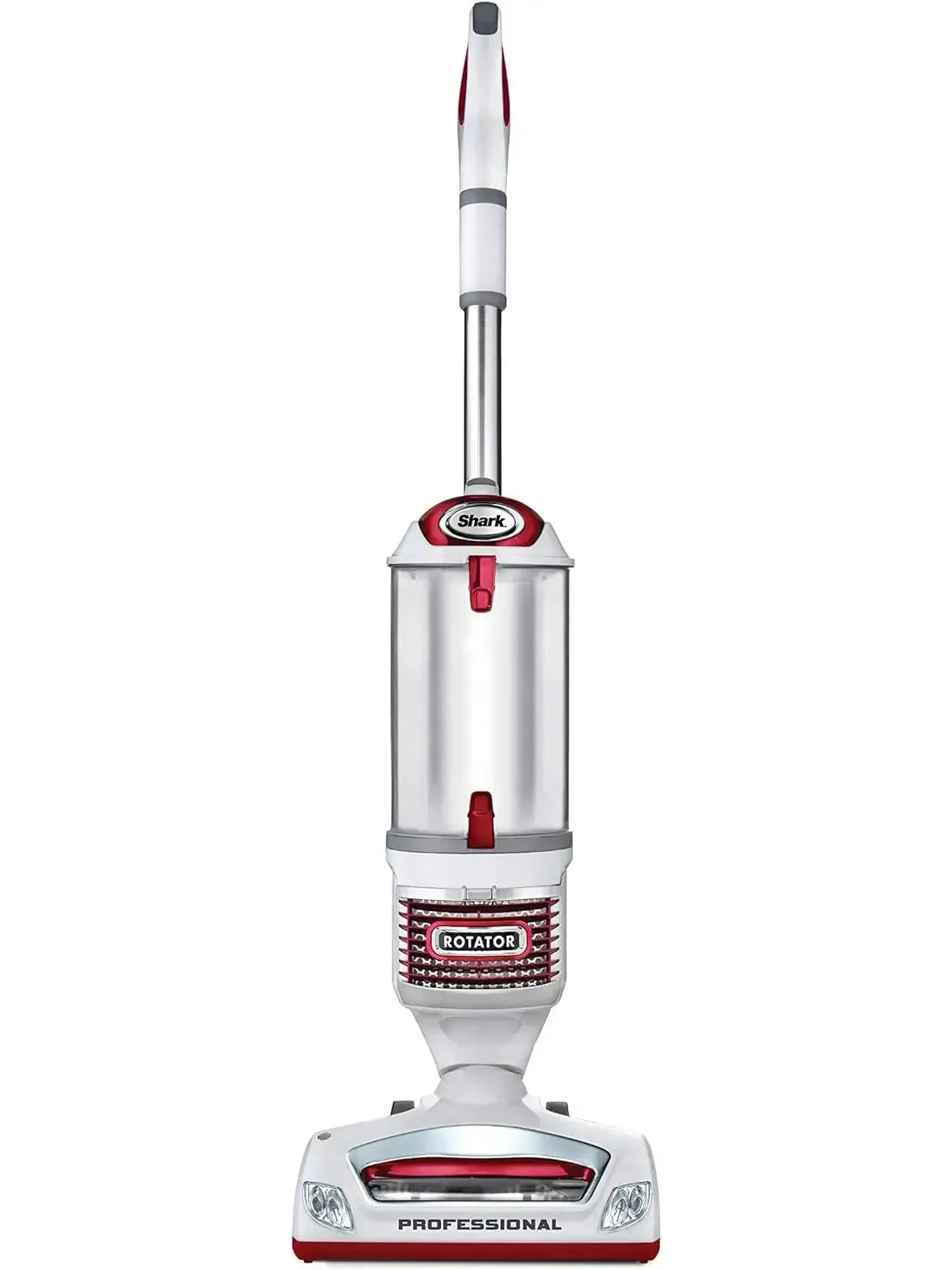 Shark NV501 Rotator Professional Lift-Away Upright Vacuum with HEPA Filter, Swivel Steering, LED Headlights, Wide Upholstery Tool, Dusting Brush & Crevice Tool, White/Red, 12, 18, 14.