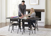 Cosco 6 Foot Centerfold Folding Table, Black