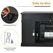 58" TV Console with 23" Fireplace Insert, Fireplace TV Stand for TVs up to 65 Inches, 1400W Electric Fireplace Heater
