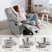 Small Swivel Rocker Recliner Chair for Compact Spaces