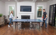 JOOLA Inside Professional MDF Indoor Ping Pong Table with Quick Clamp Table Tennis Net and Post Set - 10 Minute Easy Assembly - Tournament Quality - Foldable with Single Player Playback Mode
