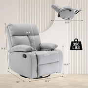 Small Swivel Rocker Recliner Chair for Compact Spaces