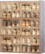 ANTBOX Portable Shoe Rack Organizer for Closet Entryway, Stackable Sneaker Storage