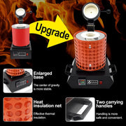TOAUTO Gold Melting Furnace TGF3000-V1.1, 1+3KG, 1400W, 2100°F