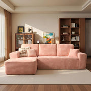 ovios 104" Cloud Sectional Couch with L-Shape Chaise,Modern Modular Sofa with Deep Seat, Upholstered Couches for Living Room Bedroom,No Assembly Required, Grey (Plush Corduroy Fabric)