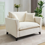 Oversized Chenille Fabric Armchair