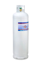 100 lb Steel Propane Cylinder with OPD Valve, DOT Approved, Rust-Resistant, for Grills & Heaters