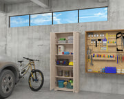 Solid Wood Pantry Storage Cabinet, Freestanding Kitchen Cupboard, Closet with Shelves