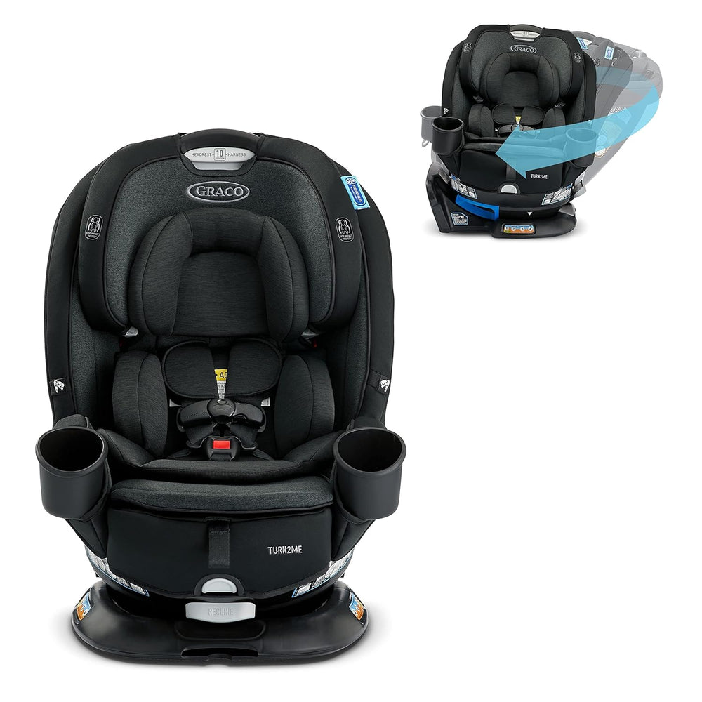 Graco Turn2Me 3-in-1 Convertible Car Seat, Rotating, Rear & Forward-Facing, Highback Booster, SnugLock, Cambridge