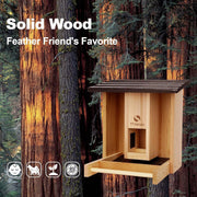 Feeder with Camera, Upgraded Smart Bird Feeder with Solar Powered, AI Identify for 10000 Plus Bird Species, Auto Capture Bird & Real-time Notifications, Ideal Gift for Bird Lovers