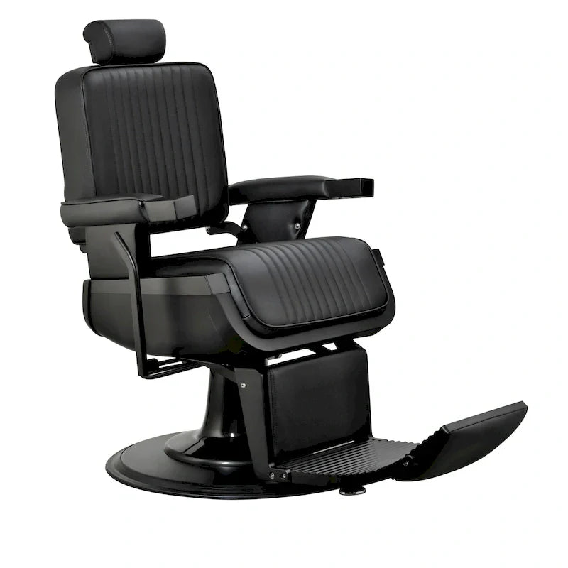 JAXSON Heavy Duty Barber Chair Reclining Hydraulic Barbershop Chair, Black Frame