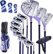 2025 Complete Golf Club Set for Women, 11 PCS Right Handed Golf Clubs with 460CC