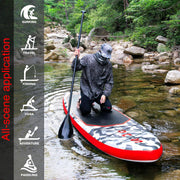 FunWater Inflatable Stand Up Paddle Board with Premium SUP Paddle Accessories, Non-Slip EVA Deck, 11'/10'6' Paddle