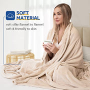 SEALY Electric Blanket King Size, Flannel Heated Blanket with 10 Heating Levels