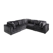 Oversized 6-Piece Corduroy Upholstered L-Shaped Modular Sectional Sofa, DIY Combination