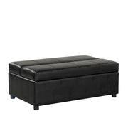 Twin Size Folding Pull out Ottoman Sleeper Bed with Mattress Convertible Guest Bed, PU Upholstered Sleeper Sofa