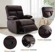 Small Swivel Rocker Recliner Chair for Compact Spaces