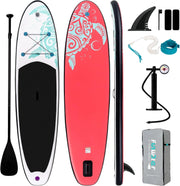 FunWater Inflatable Stand Up Paddle Board with Premium SUP Paddle Accessories, Non-Slip EVA Deck, 11'/10'6' Paddle