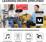 Alesis Turbo Mesh Kit - Electric Drum Set with Over 100 Sounds Mesh Drum Pad